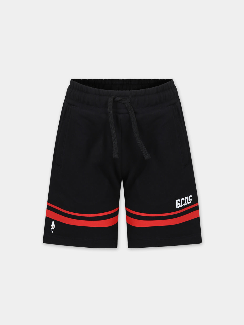 Shorts sportivi neri per bambino con logo